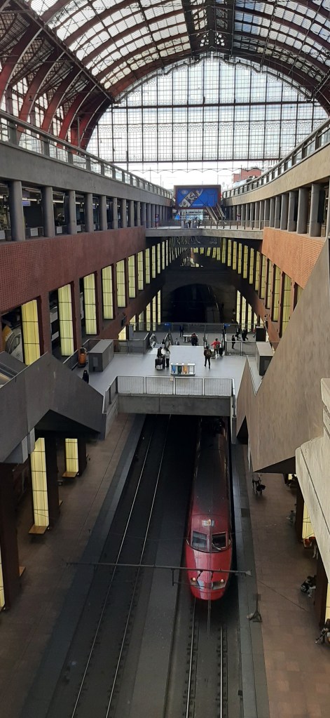 traveling alone and abroad - Antwerp train station